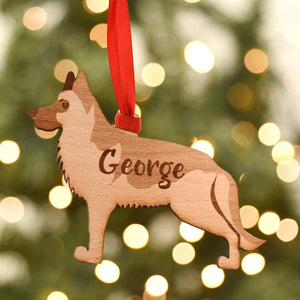 German Shepherd Personalized Christmas Dog Wood Ornament 01pjxx240822-25 - Ornament - GoDuckee