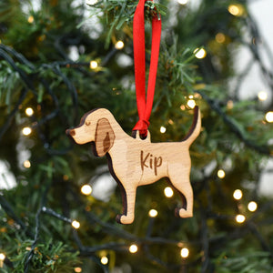 Beagle Personalized Christmas Dog Wood Ornament, Gift For Dog Lovers 01pjxx240822-06 - Ornament - GoDuckee