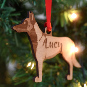 Belgian Shepherd Personalized Christmas Dog Wood Ornament, Gift For Dog Lovers 01pjxx240822-08 - Ornament - GoDuckee