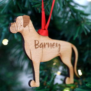 Boxer Personalized Christmas Dog Wood Ornament 01pjxx240822-12 - Ornament - GoDuckee