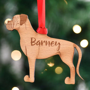 Boxer Personalized Christmas Dog Wood Ornament 01pjxx240822-12 - Ornament - GoDuckee