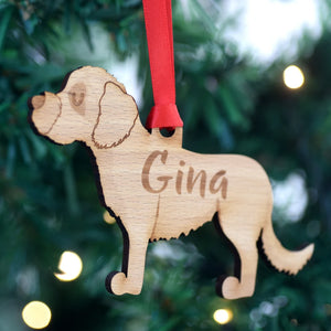 Cavapoo Personalized Christmas Dog Wood Ornament 01pjxx240822-14 - Ornament - GoDuckee