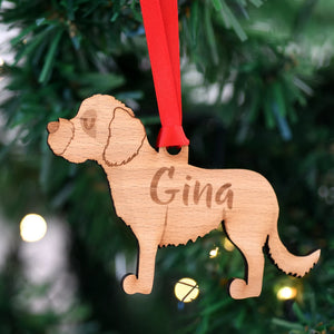 Cavapoo Personalized Christmas Dog Wood Ornament 01pjxx240822-14 - Ornament - GoDuckee