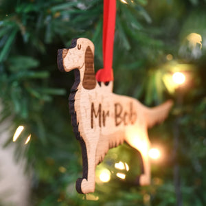 English Setter Personalized Christmas Dog Wood Ornament 01pjxx240822-24 - Ornament - GoDuckee