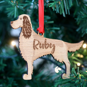 Irish Setter Personalized Christmas Dog Wood Ornament 01pjxx240822-29 - Ornament - GoDuckee