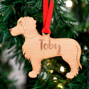 Working Cocker Spaniel Personalized Christmas Dog Wood Ornament 01pjxx240822-43 - Ornament - GoDuckee