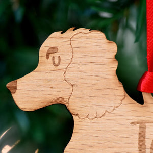 Working Cocker Spaniel Personalized Christmas Dog Wood Ornament 01pjxx240822-43 - Ornament - GoDuckee