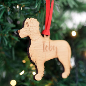 Working Cocker Spaniel Personalized Christmas Dog Wood Ornament 01pjxx240822-43 - Ornament - GoDuckee