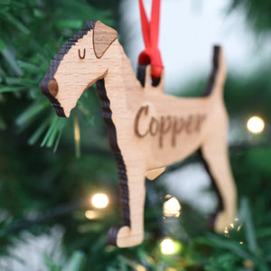 Lakeland Terrier Personalized Christmas Dog Wood Ornament 01pjxx240822-33 - Ornament - GoDuckee