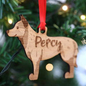 Australian Cattle Dog Personalized Christmas Wood Ornament, Gift For Dog Lovers 01pjxx240822-03 - Ornament - GoDuckee