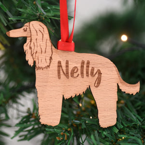 Afghan Hound Personalized Christmas Wood Ornament, Gift For Dog Lovers 01pjxx240822-01 - Ornament - GoDuckee