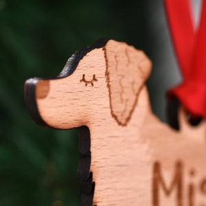 Golden Retriever Personalized Christmas Dog Wood Ornament 01pjxx240822-26 - Ornament - GoDuckee