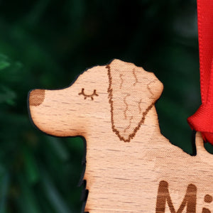 Golden Retriever Personalized Christmas Dog Wood Ornament 01pjxx240822-26 - Ornament - GoDuckee