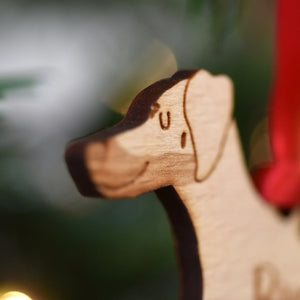 Doberman Personalized Christmas Dog Wood Ornament 01pjxx240822-21 - Ornament - GoDuckee