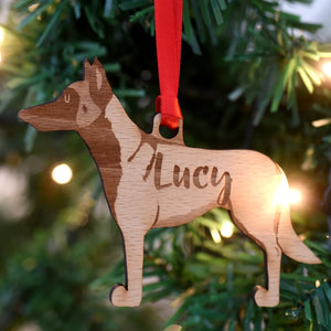 Belgian Shepherd Personalized Christmas Dog Wood Ornament, Gift For Dog Lovers 01pjxx240822-08 - Ornament - GoDuckee