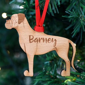 Boxer Personalized Christmas Dog Wood Ornament 01pjxx240822-12 - Ornament - GoDuckee