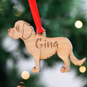 Cavapoo Personalized Christmas Dog Wood Ornament 01pjxx240822-14 - Ornament - GoDuckee