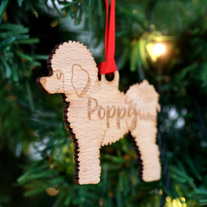 Bichon Frise Personalized Christmas Dog Wood Ornament 01pjxx240822-09 - Ornament - GoDuckee