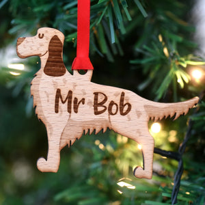 English Setter Personalized Christmas Dog Wood Ornament 01pjxx240822-24 - Ornament - GoDuckee