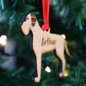 Great Dane Personalized Christmas Dog Wood Ornament 01pjxx240822-27 - Ornament - GoDuckee