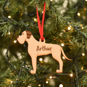 Great Dane Personalized Christmas Dog Wood Ornament 01pjxx240822-27 - Ornament - GoDuckee