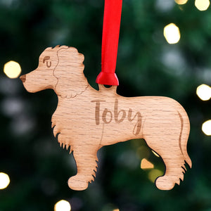 Working Cocker Spaniel Personalized Christmas Dog Wood Ornament 01pjxx240822-43 - Ornament - GoDuckee