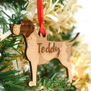 English Pointer Personalized Christmas Dog Wood Ornament 01pjxx240822-23 - Ornament - GoDuckee