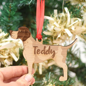 English Pointer Personalized Christmas Dog Wood Ornament 01pjxx240822-23 - Ornament - GoDuckee