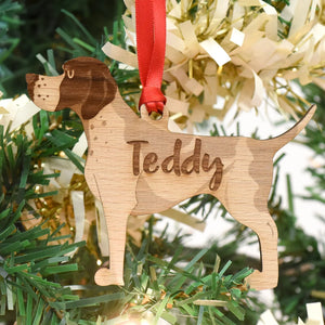 English Pointer Personalized Christmas Dog Wood Ornament 01pjxx240822-23 - Ornament - GoDuckee