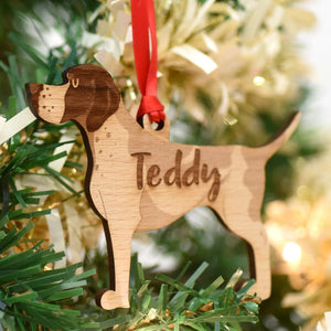 English Pointer Personalized Christmas Dog Wood Ornament 01pjxx240822-23 - Ornament - GoDuckee