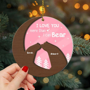 I Love You More Than I Can Bear, Bear Couple Mix Ornament Christmas Gift - Ornament - GoDuckee