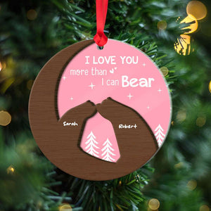 I Love You More Than I Can Bear, Bear Couple Mix Ornament Christmas Gift - Ornament - GoDuckee