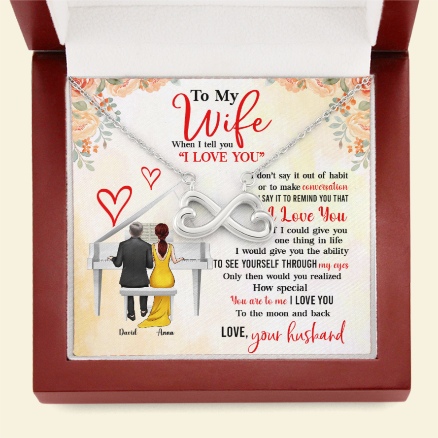 Piano Couple How Special You Are - Personalized Infinity Hearts Necklace - Gift for Wife - Jewelry - GoDuckee