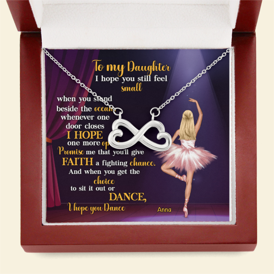 Ballet I Hope You Dance - Personalized Infinity Hearts Necklace - Gift for Ballet Dancers - Jewelry - GoDuckee