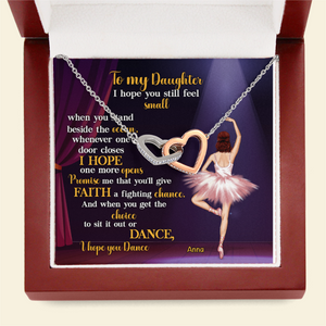 Ballet I Hope You Dance - Personalized Interlocking Hearts Necklace - Jewelry - GoDuckee