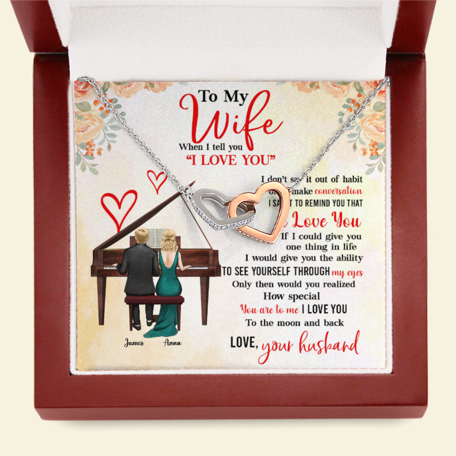 Piano Couple How Special You Are - Personalized Interlocking Hearts Necklace - Gift for Wife - Jewelry - GoDuckee
