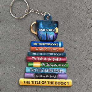 Custom Book Titles - Personalzied Book Keychain - Gift For Booklovers - Keychains - GoDuckee