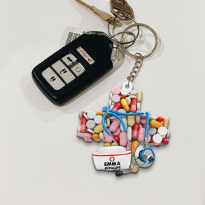 Nurse - Gift For Nurse Personalized Keychain - Keychains - GoDuckee