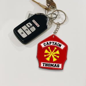Firefighter Captain Personalized Flat Car Ornament - Ornament - GoDuckee