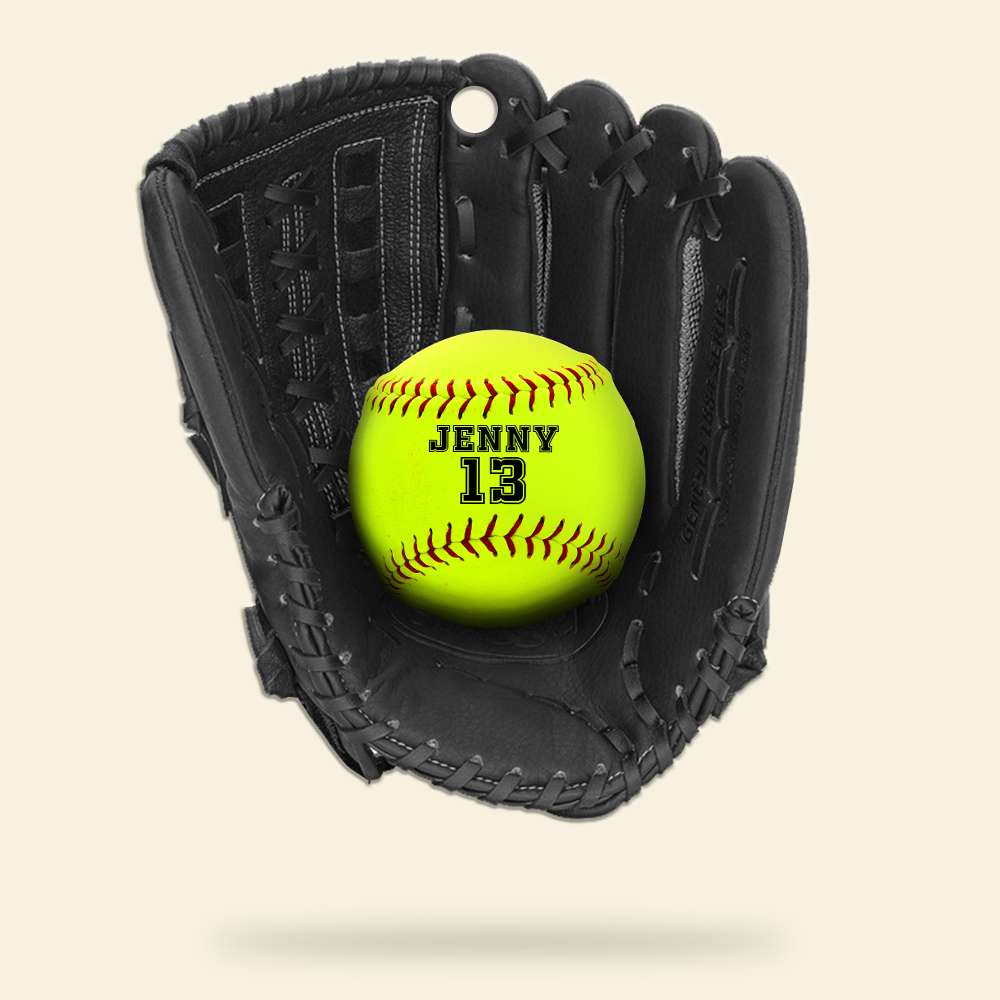 Softball Keychain - Personalized Keychain - Gift For Softball Lovers - Keychains - GoDuckee