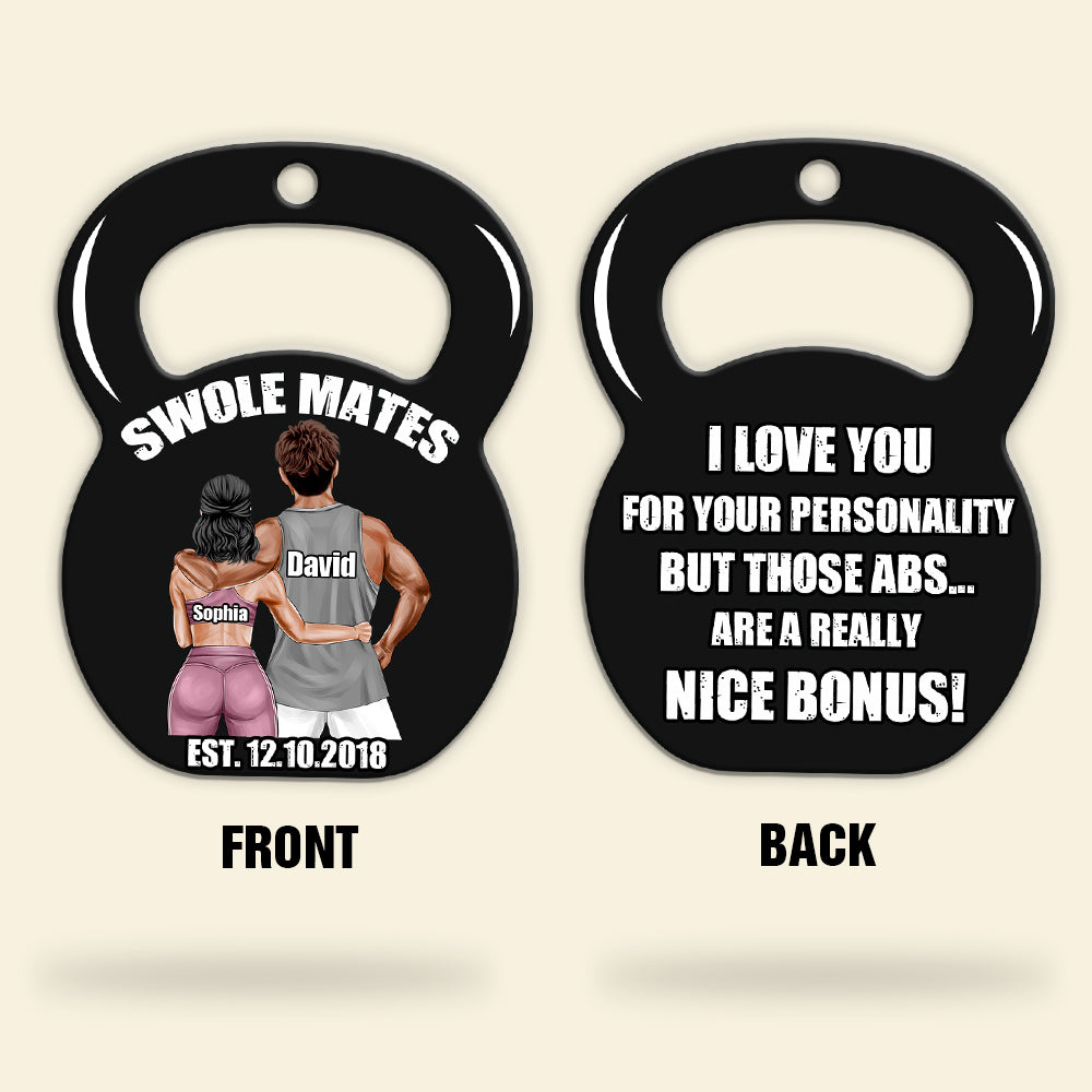 Sex, Weights And Protein Shakes Personalized Gym Couple Keychain Gift -  GoDuckee