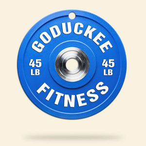 Gym Dumbbell Keychain - Custom Name & Weigh LB - Keychains - GoDuckee