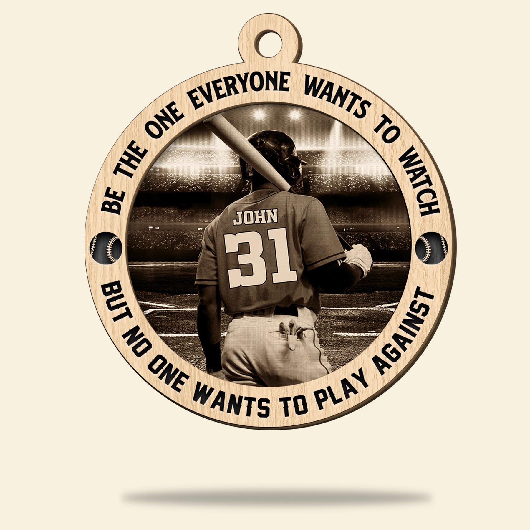 Vintage Be the One Everyone Wants to Watch - Personalized Baseball Ornament - Christmas Gift for Baseball Players - Ornament - GoDuckee