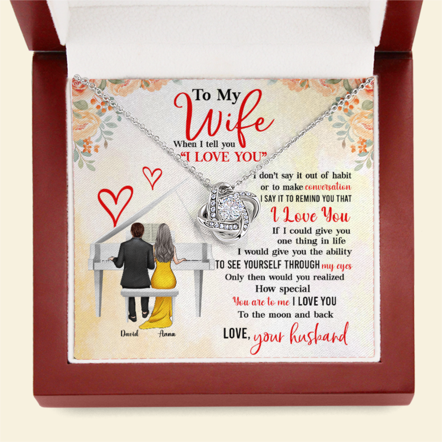 Piano Couple How Special You Are - Personalized Love Knot Necklace - Gift for Wife - Jewelry - GoDuckee