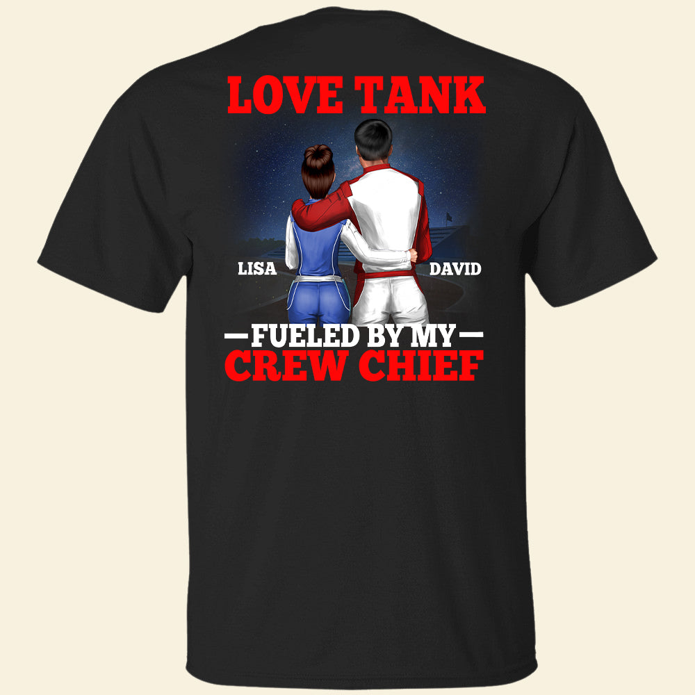 Racing Couple Love Tank Fueled By My Racecar Driver - Personalized Shirt - Shirts - GoDuckee