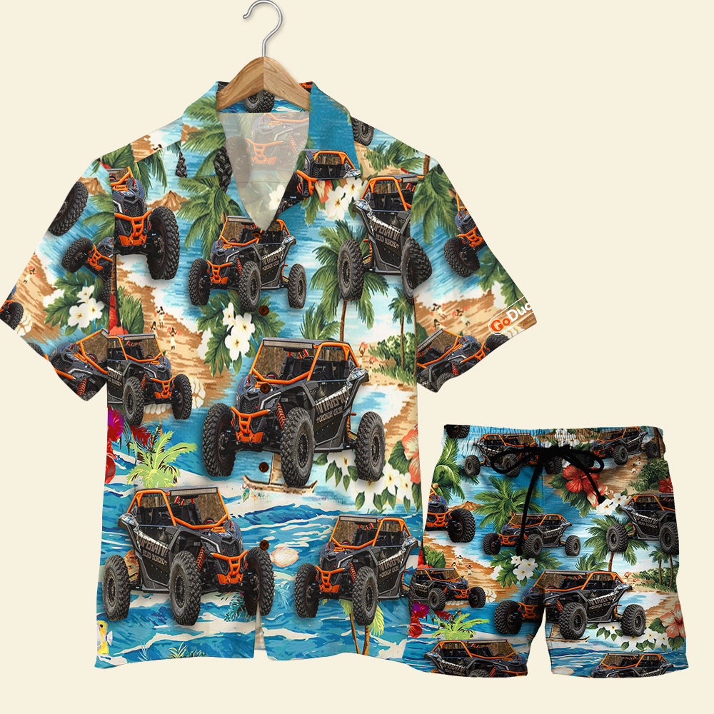 Custom Racing Photo Hawaiian Shirt, Seamless Tree Pattern, Summer Gift -  GoDuckee