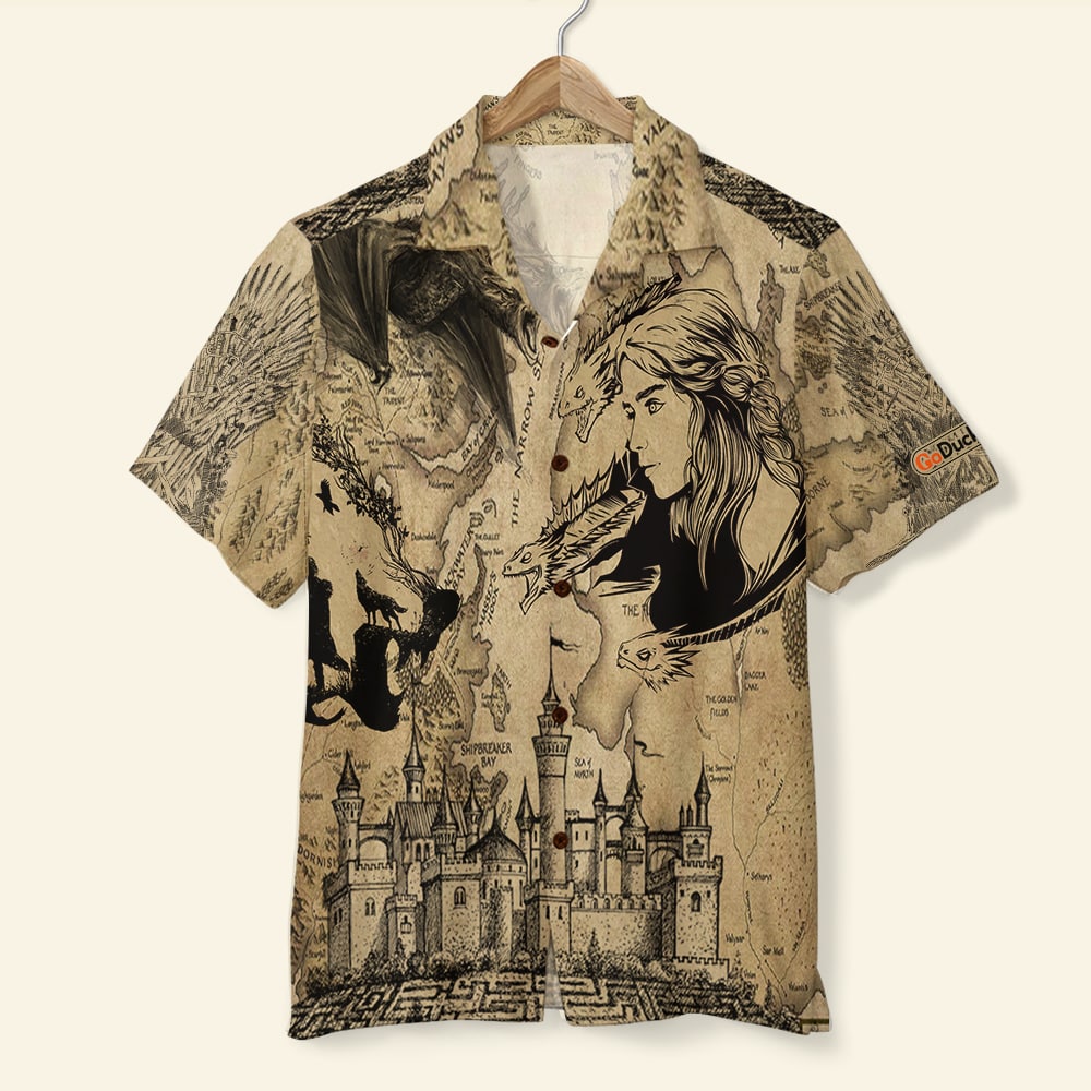 G.O.T Map Hawaiian Shirt and Shorts - G.O.T Map Pattern - Hawaiian Shirts - GoDuckee