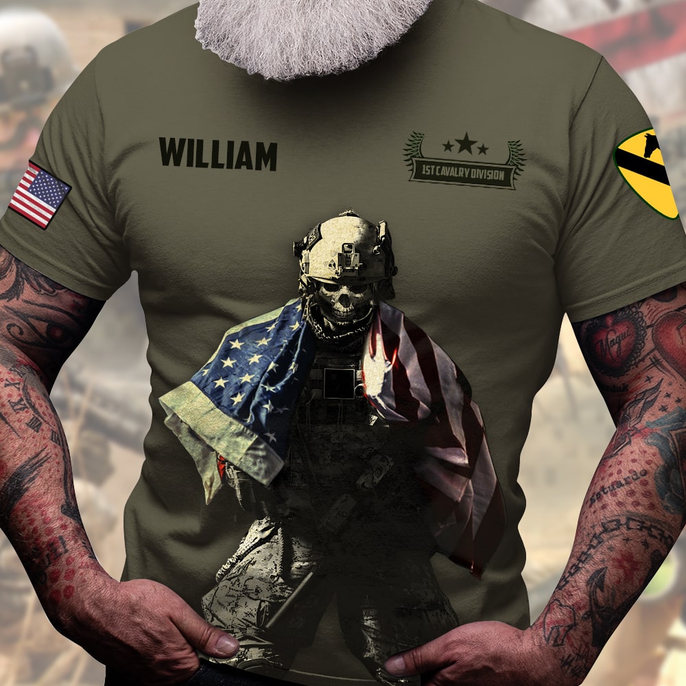 The Devil Saw Me with My Head Down and Thought He'd Won, Personalized Veteran Shirt, Custom Military Unit - AOP Products - GoDuckee