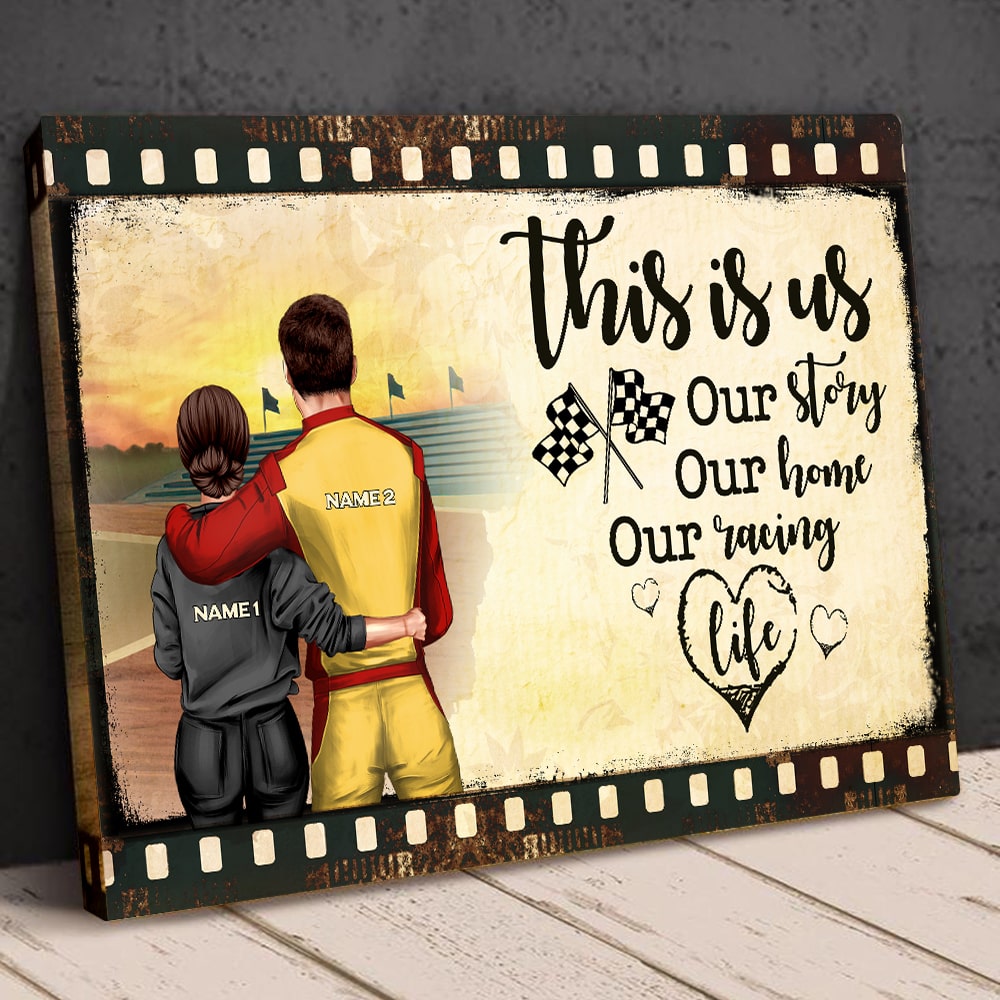 Personalized Racing Couple - Film Frame Canvas Prints - This Is Us, Our Story, Our Home, Our Racing Life dtracing2104 - Poster & Canvas - GoDuckee