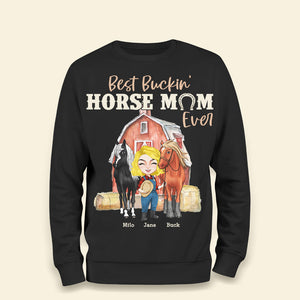 Best Buckin' Horse Mom Or Dad Ever T-shirt Hoodie Sweatshirt, Horse Breeder Gift - Shirts - GoDuckee